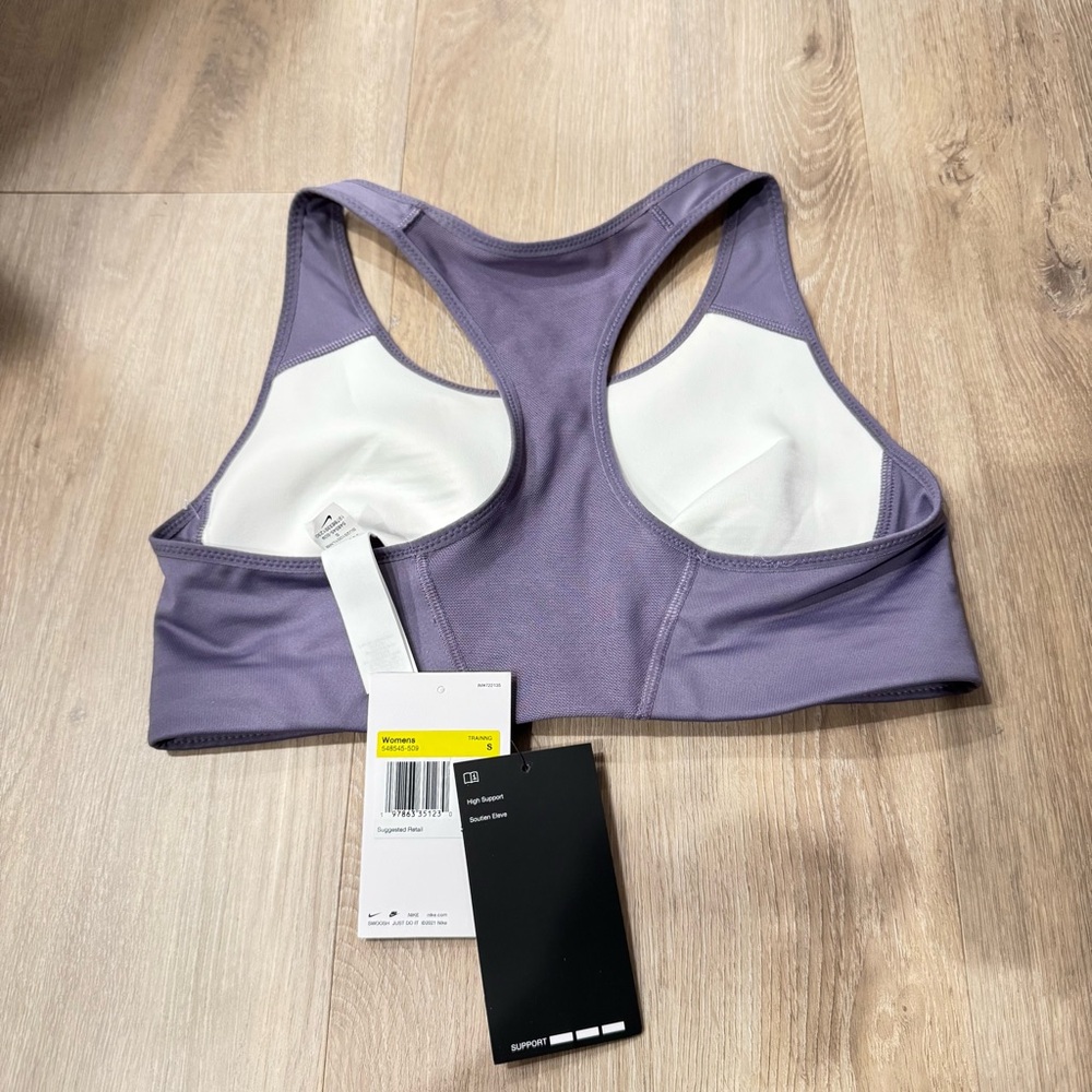 Nike Dri-fit Sports Bra Size Small Purple NWT - Picture 2 of 4